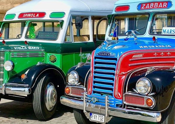 Traditional Maltese buses